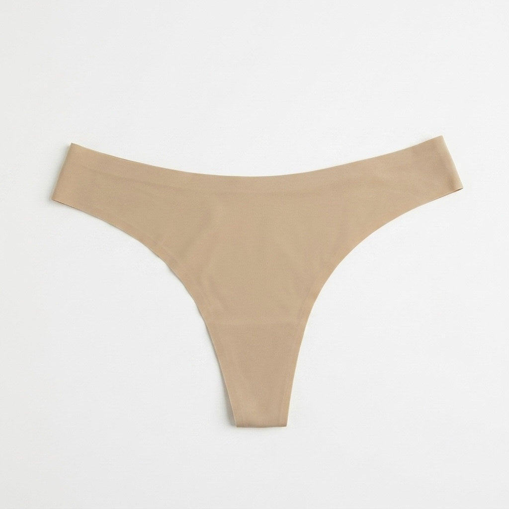 Panty invisible sin costuras color duna beige con corte láser — Aurora Femme