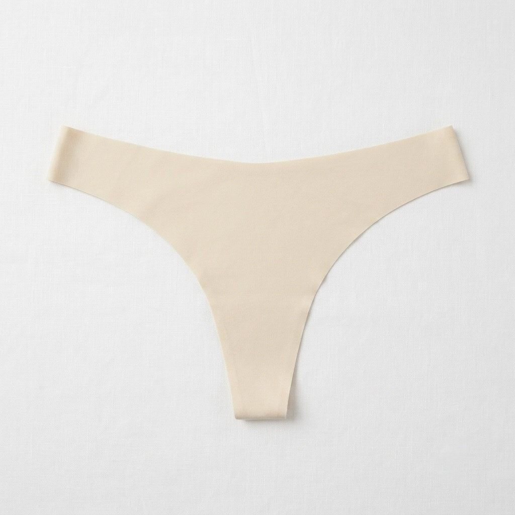 Panty invisible sin costuras color champagne con corte láser — Aurora Femme