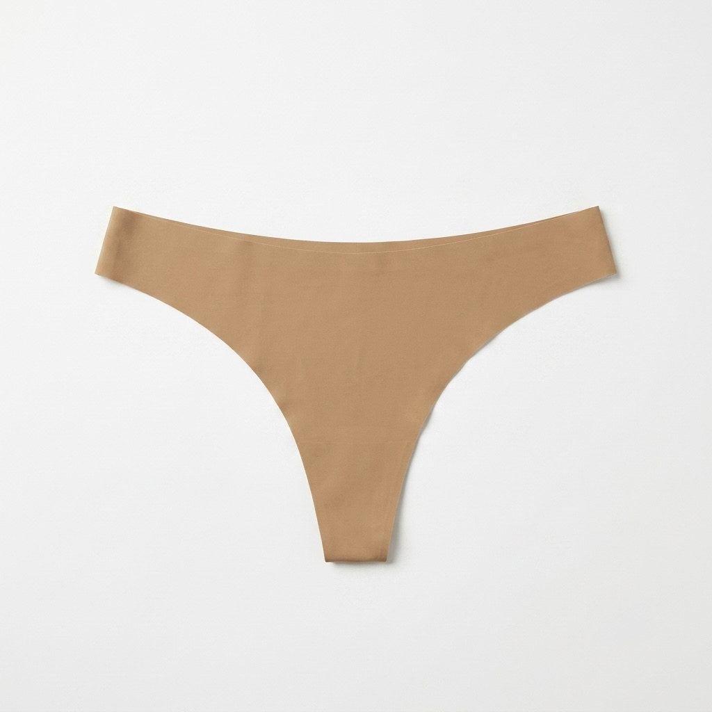 Panty invisible sin costuras color avellana con corte láser — Aurora Femme
