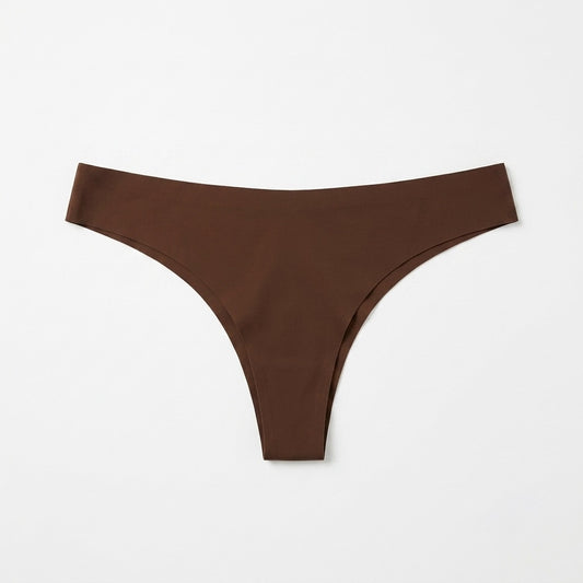 Panty invisible sin costuras color chocolate con corte láser — Aurora Femme